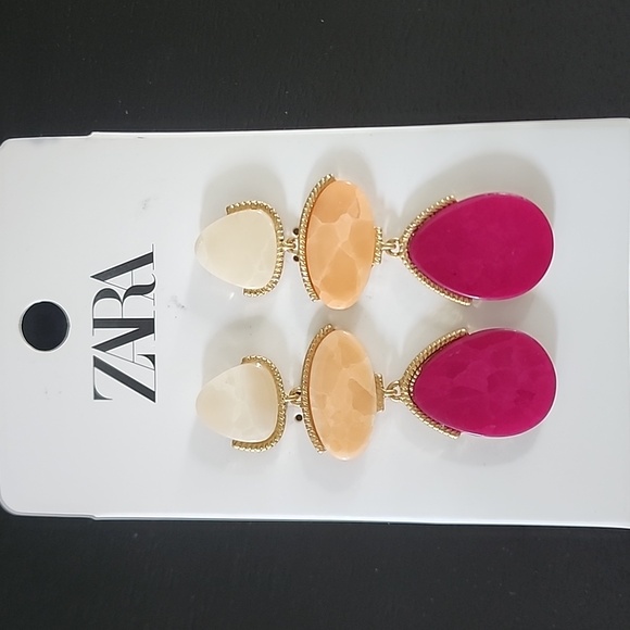 ZARA NWT Triple Stone Earrings - Picture 6 of 13